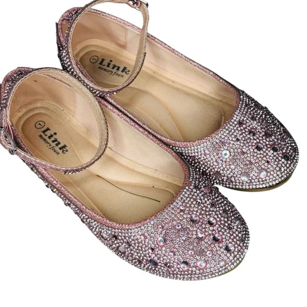 Link Mariana Jeweled Dress Shoes Girl Size 1